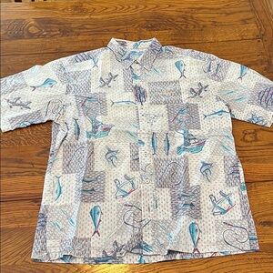 Printed Button-Up Shirt - Aftco